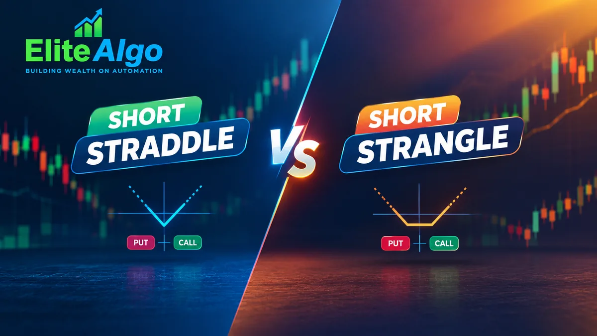 Short straddle vs short strangle NIFTY payoff diagram — narrow straddle breakeven vs wider strangle range